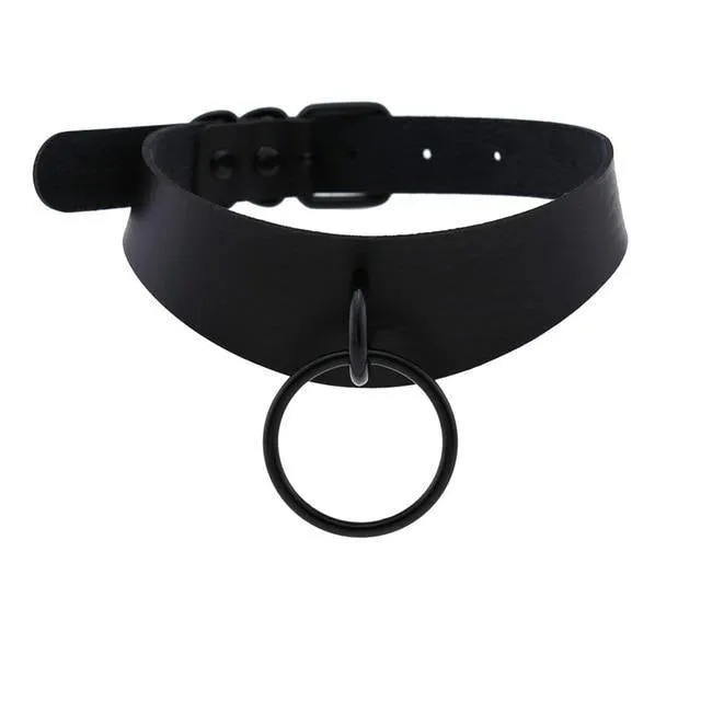 Punk Choker Collar Leather