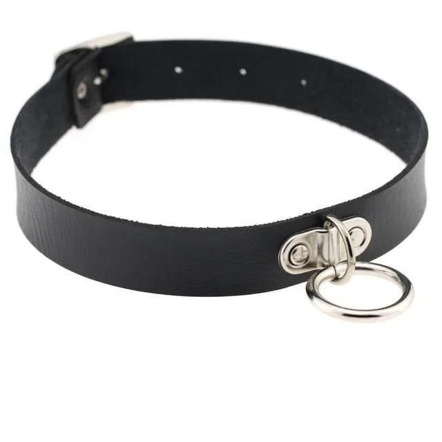 Punk Choker Collar Leather
