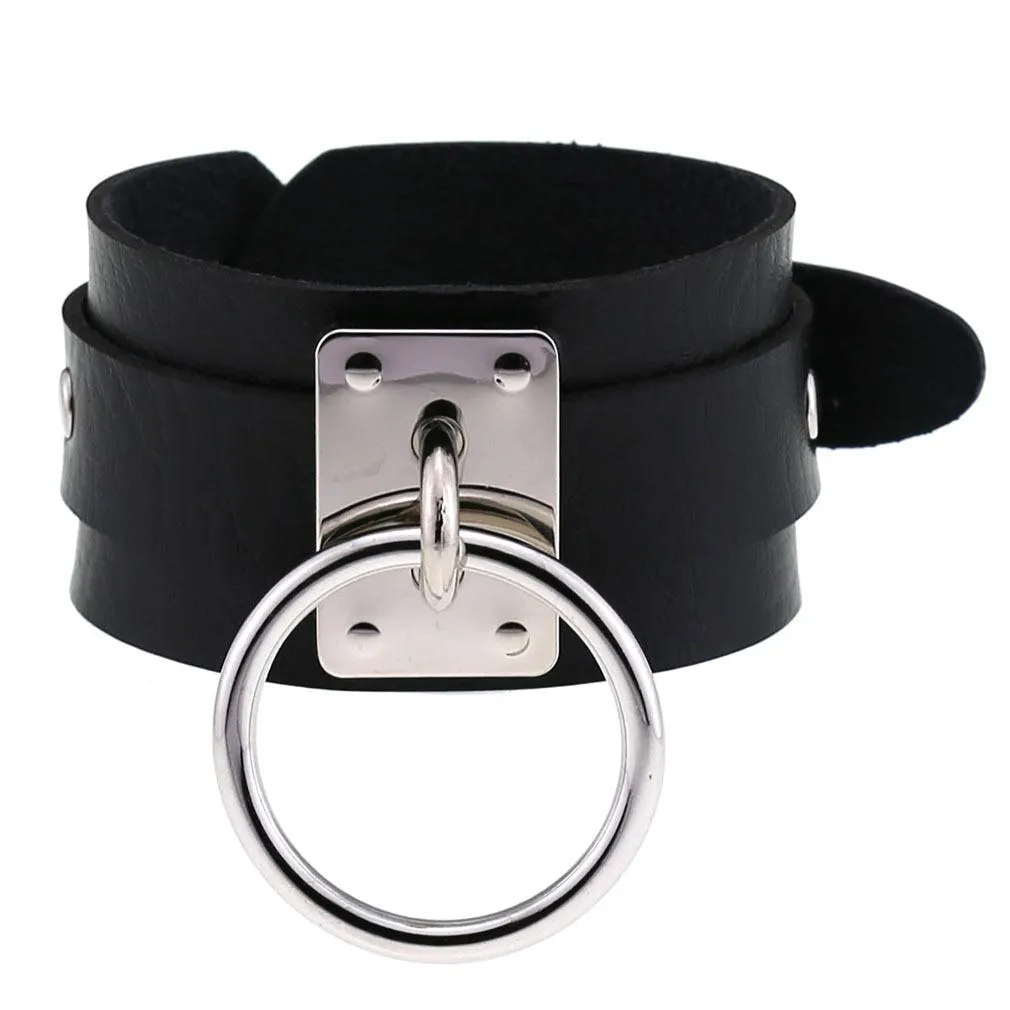 Punk Choker Collar Leather