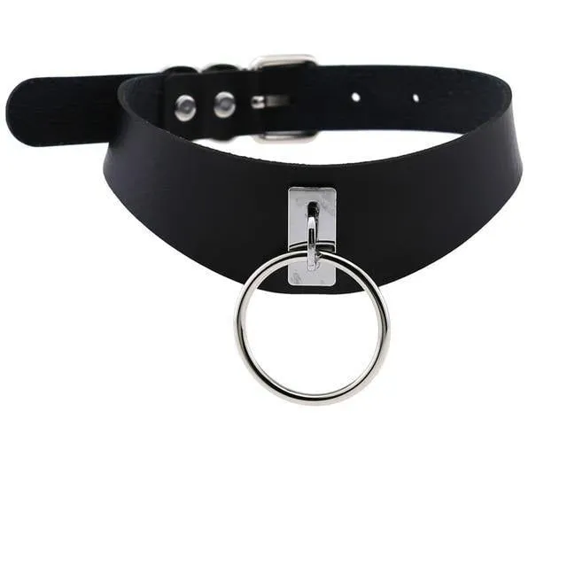 Punk Choker Collar Leather