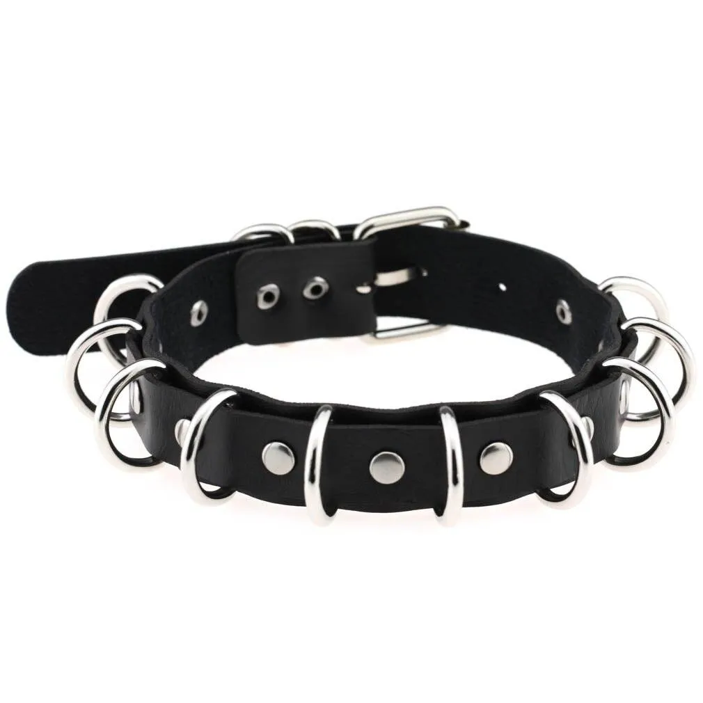 Punk Choker Collar Leather