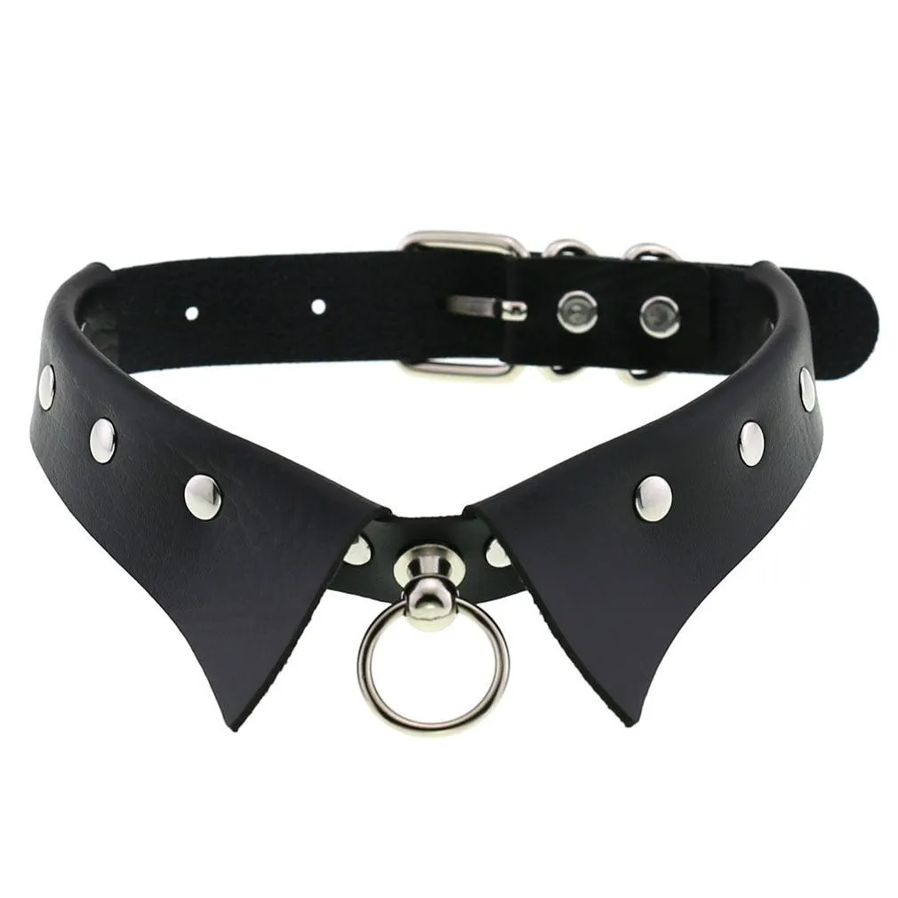 Punk Choker Collar Leather