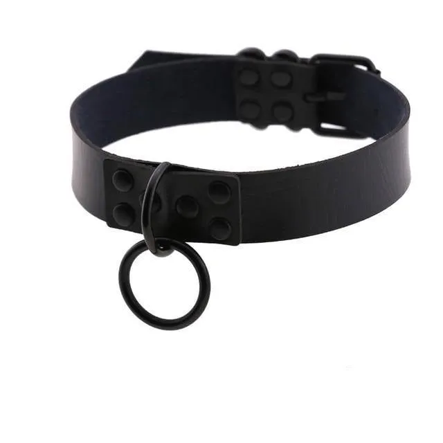 Punk Choker Collar Leather