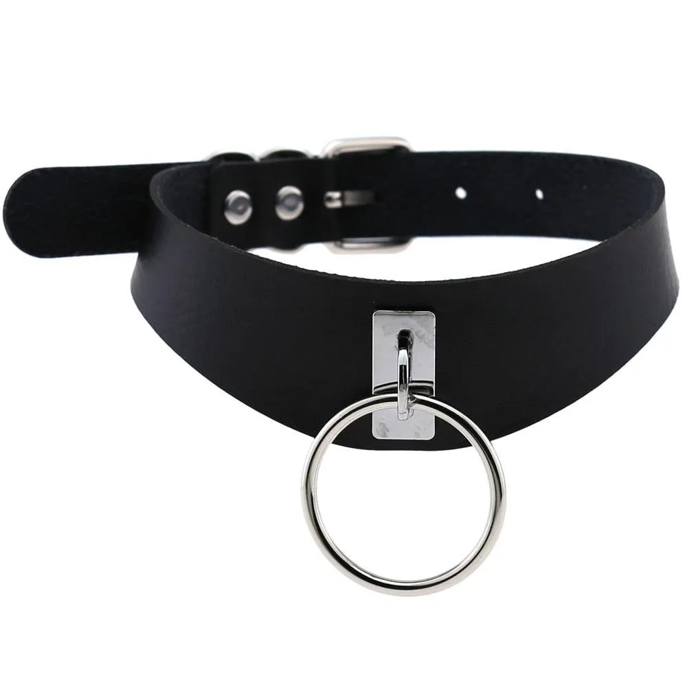 Punk Choker Collar Leather