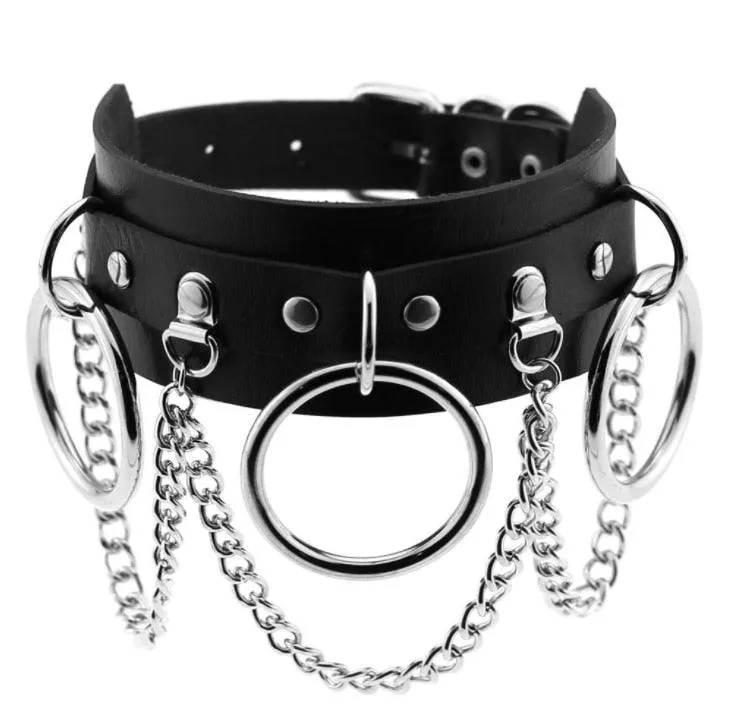 Punk Choker Collar Leather
