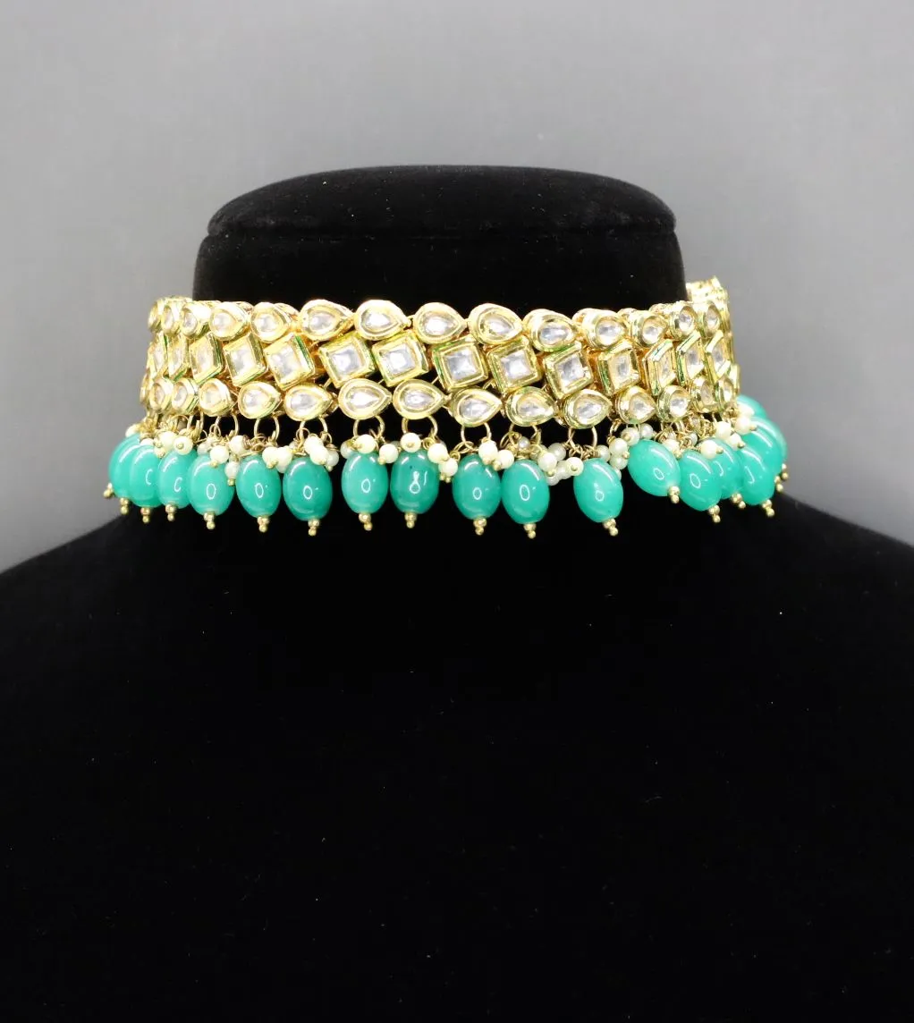 Qatra Kundan Necklace Set