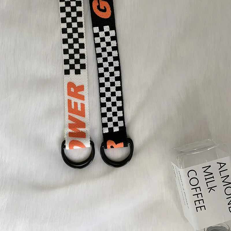 "FASHION LETTERS" CANVAS BELT S020804