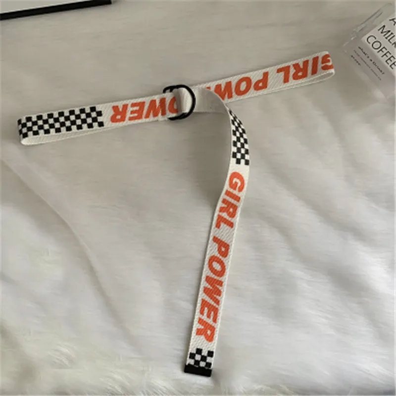 "FASHION LETTERS" CANVAS BELT S020804