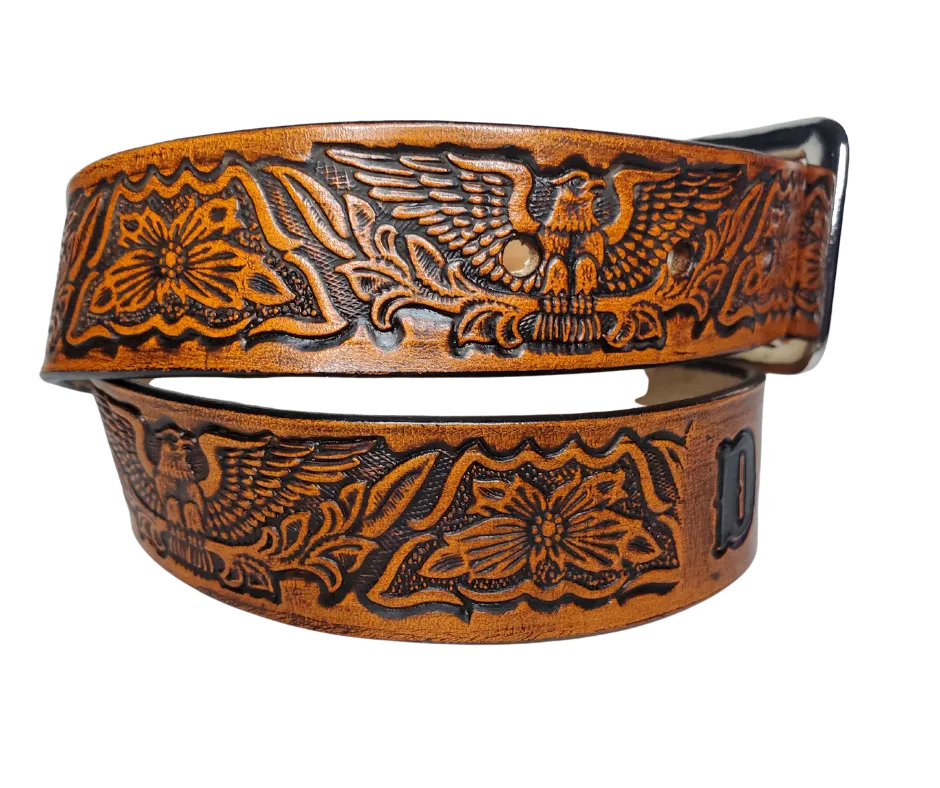 "Lil' Patriot" Leather KIDS/CHILDRENS Name Belt