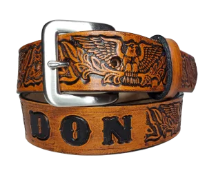 "Lil' Patriot" Leather KIDS/CHILDRENS Name Belt