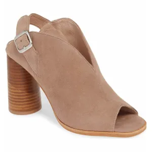 "Look at Me" Silver Toupe Peep Toe Heel (42 Gold)