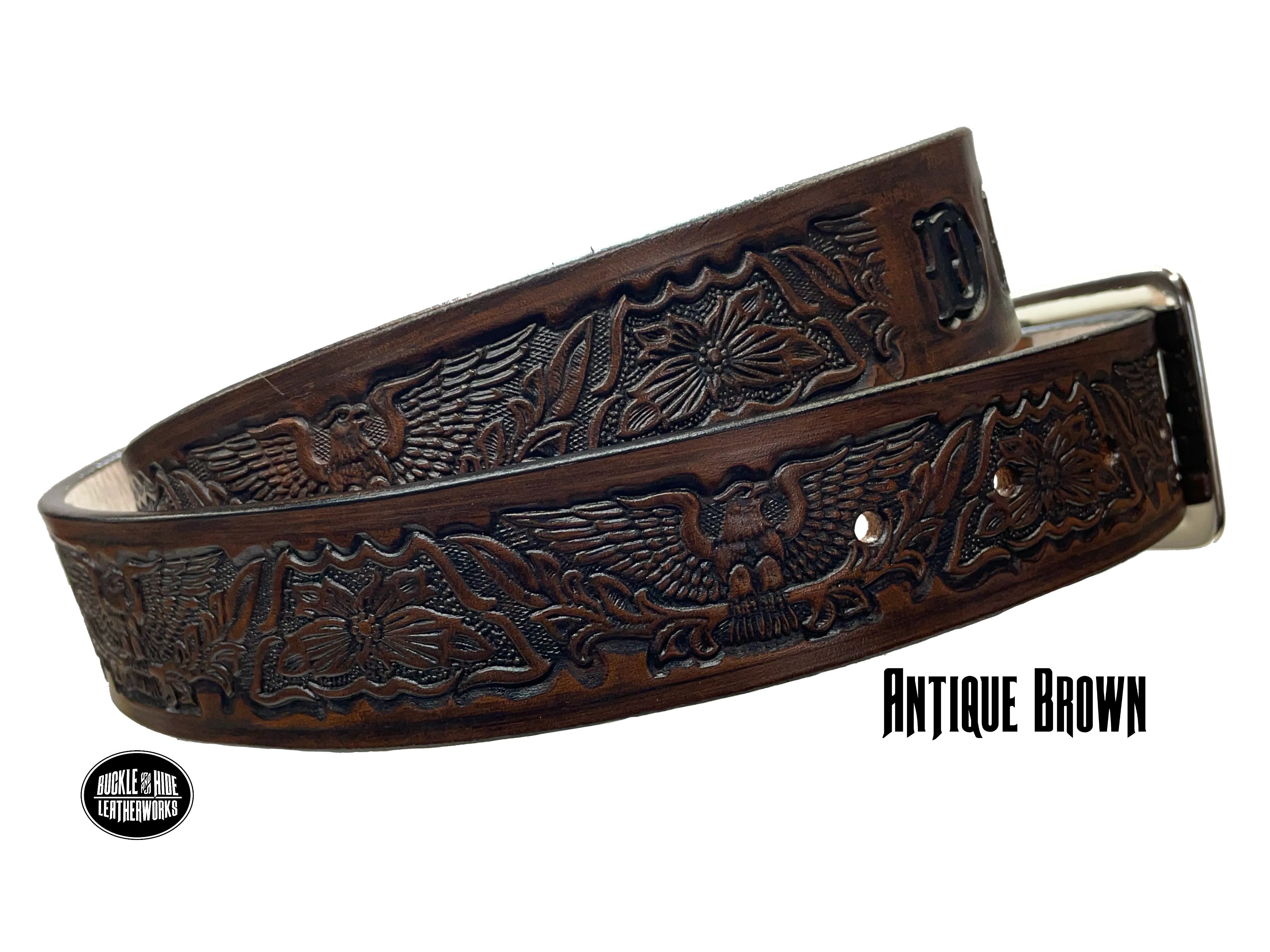 "The Patriot" Name Leather Belt