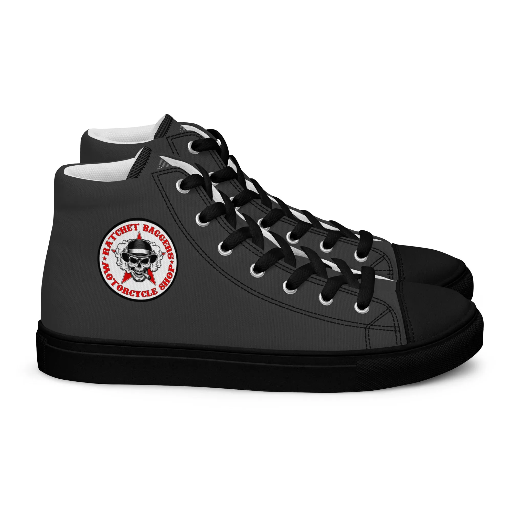 Ratchet Baggers Slate Men’s High Top Canvas Shoes