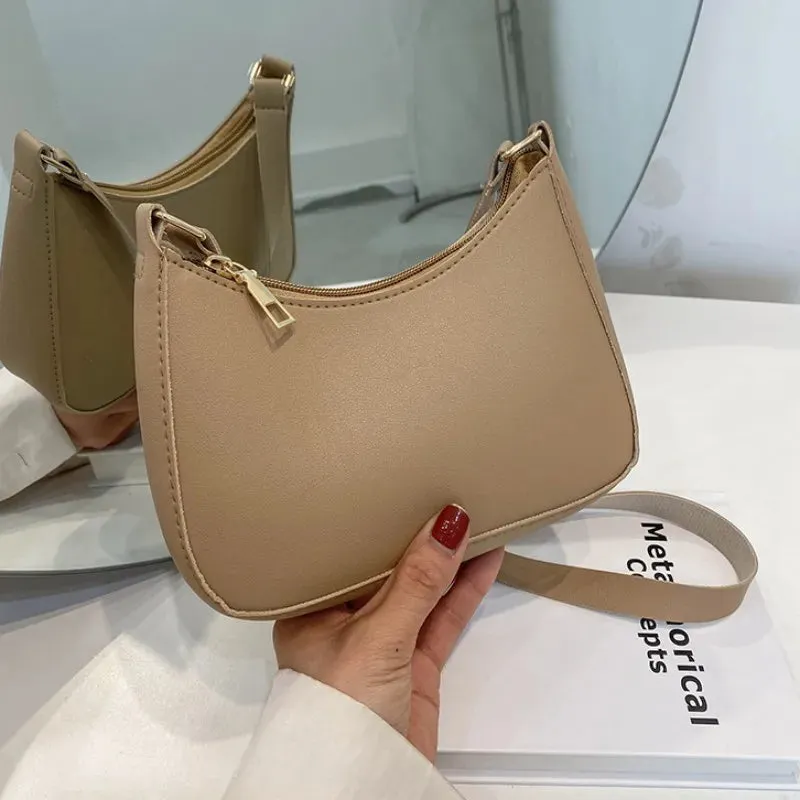 Retro PU Leather Shoulder Bag: Casual Fashion Essential