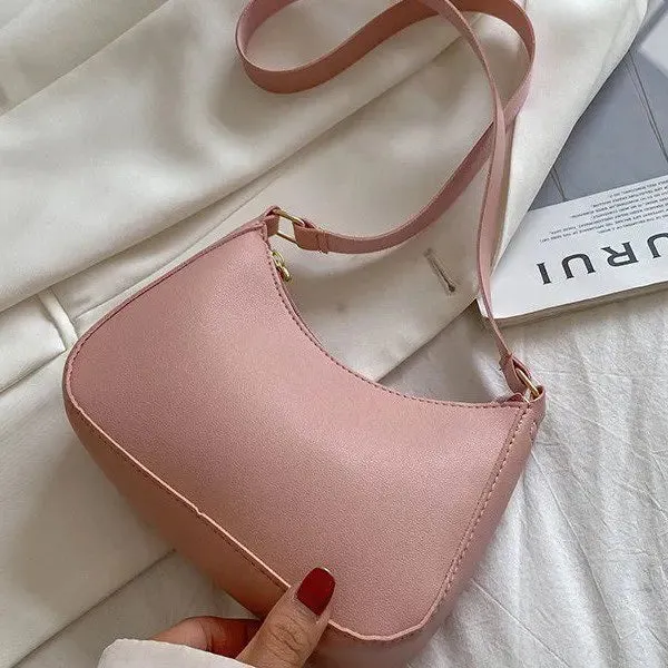 Retro PU Leather Shoulder Bag: Casual Fashion Essential