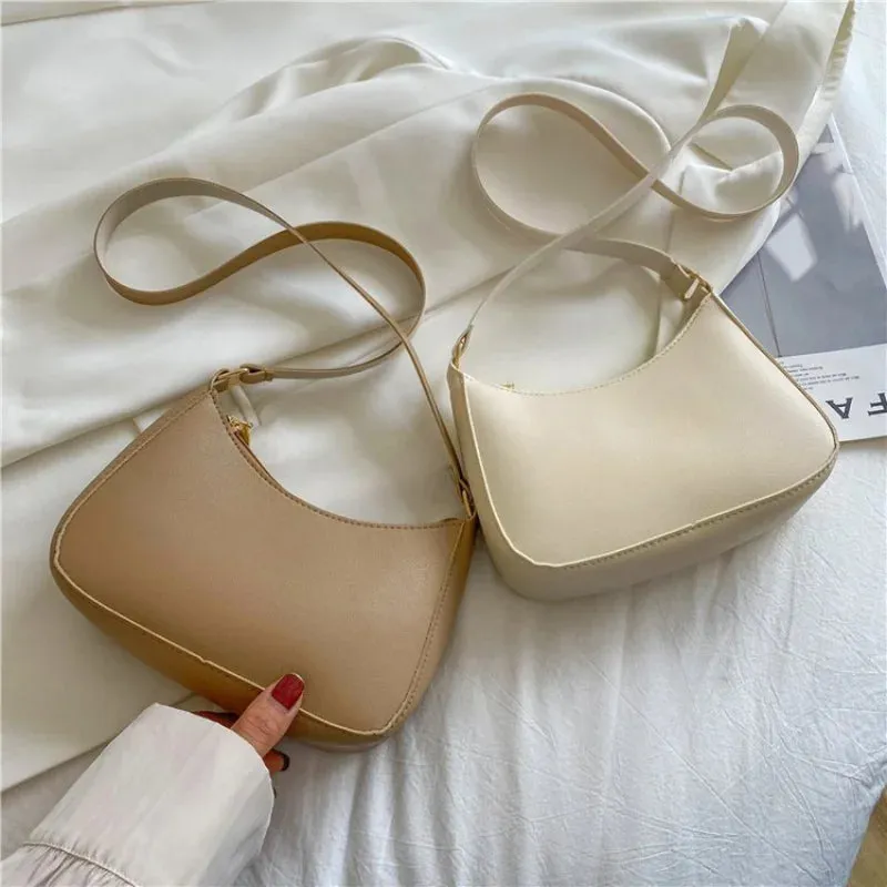 Retro PU Leather Shoulder Bag: Casual Fashion Essential