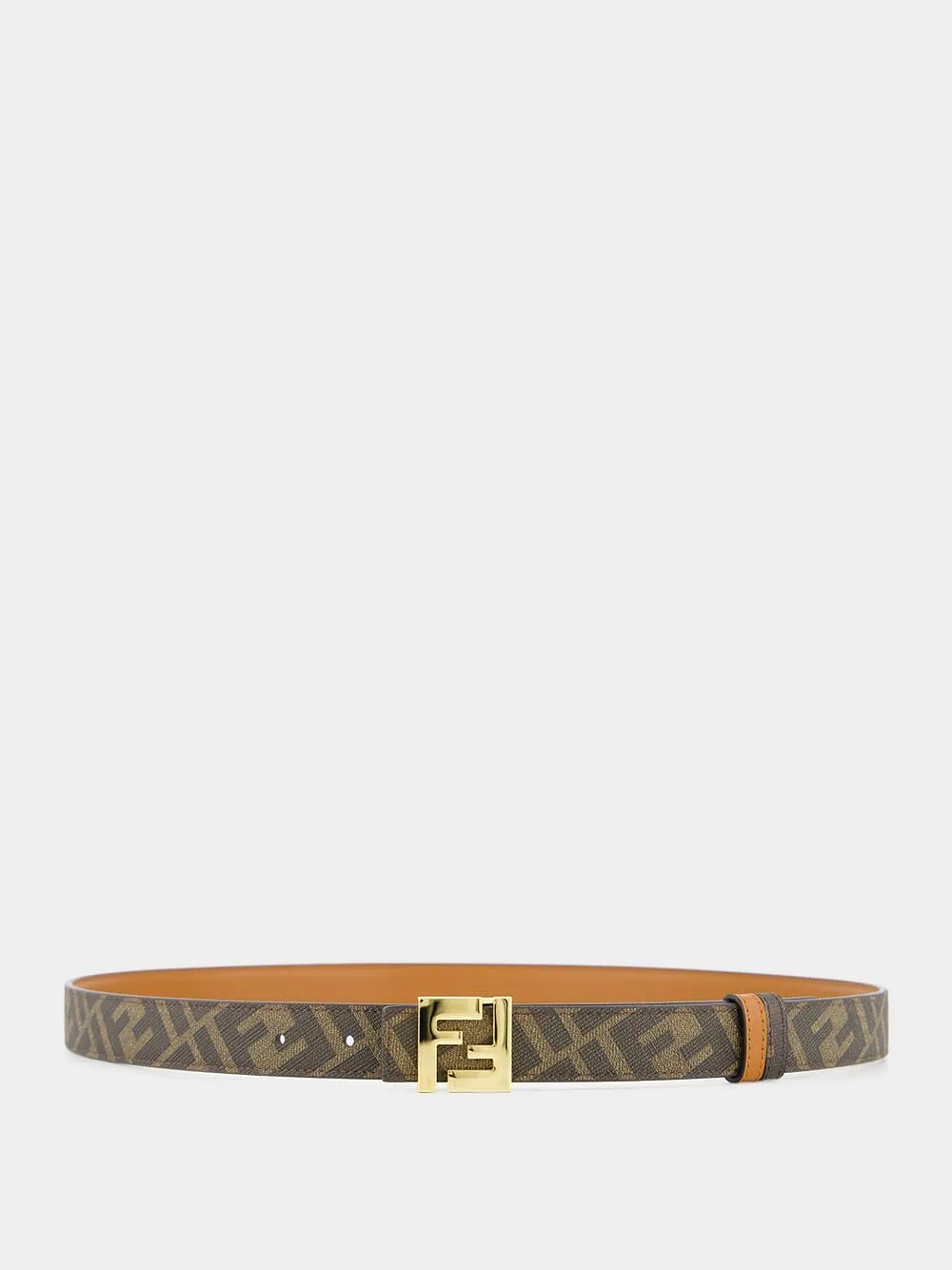 Reversible FF Squared Leather Belt