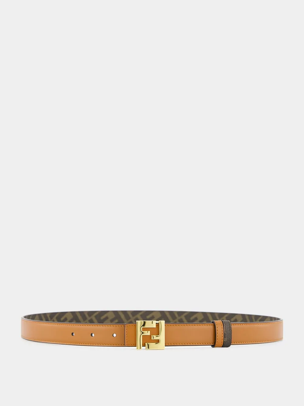 Reversible FF Squared Leather Belt