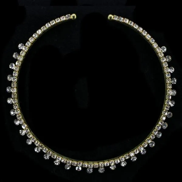 Rhinestone Choker - Gold