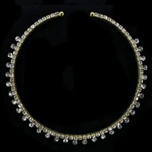 Rhinestone Choker - Gold