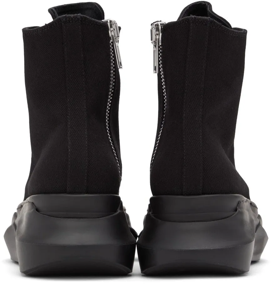 RICK OWENS DRKSHDW Black Abstract High Sneakers