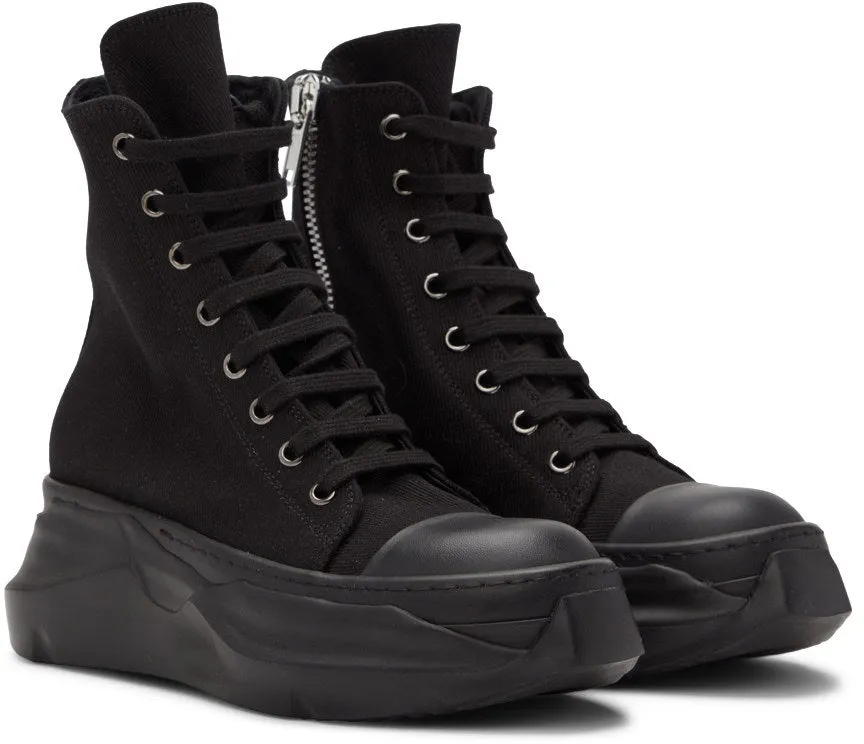 RICK OWENS DRKSHDW Black Abstract High Sneakers