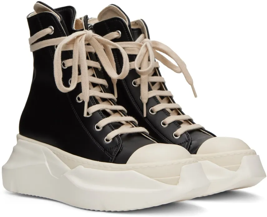 RICK OWENS DRKSHDW Black Abstract High-Top Sneakers