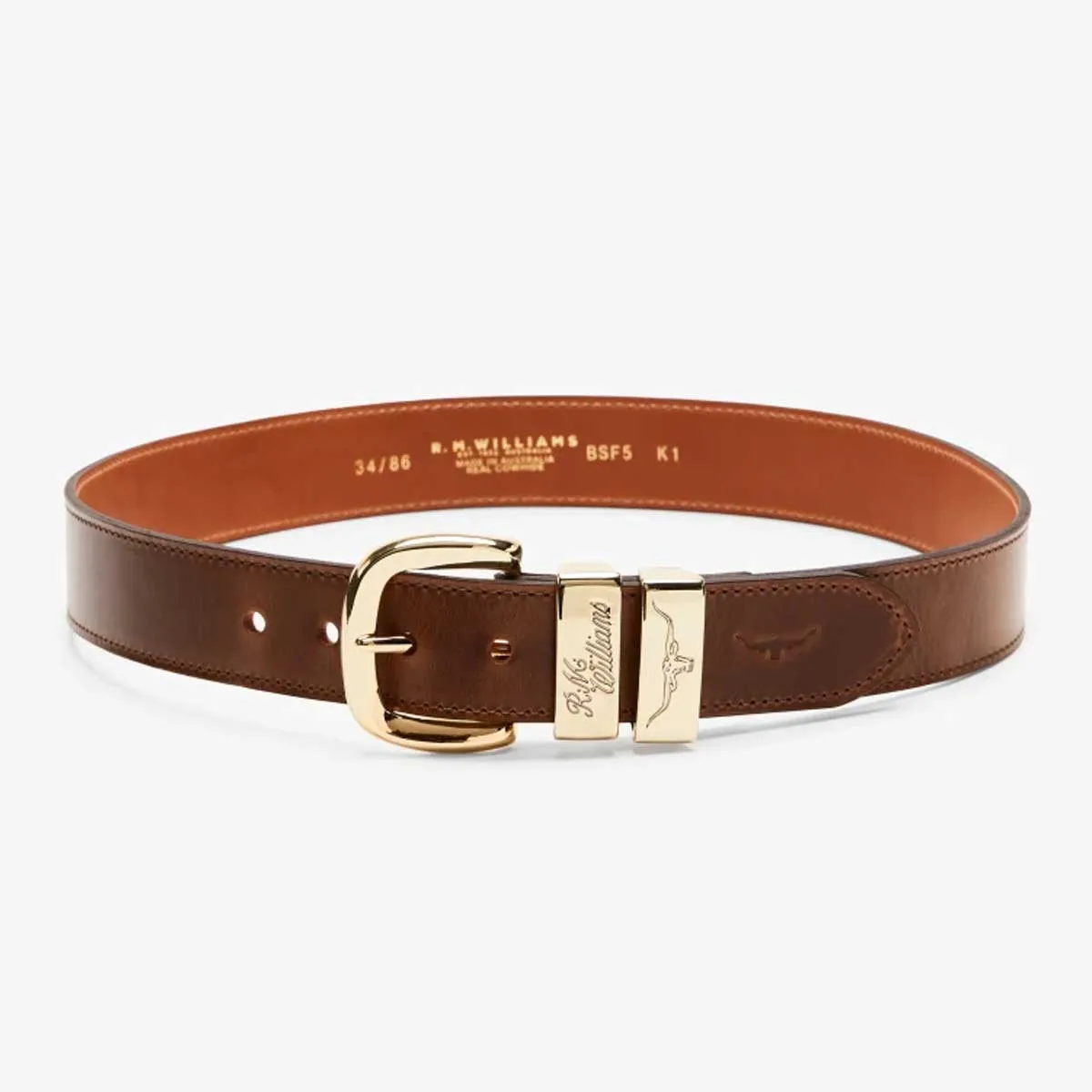 RM WILLIAMS Drover 1.5" Belt - Mens - Caramel