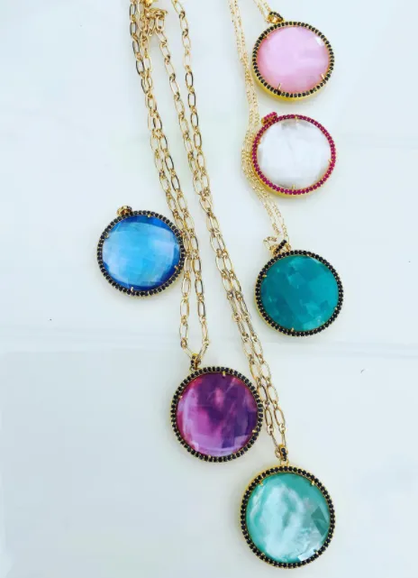 Round Pendant - Pink