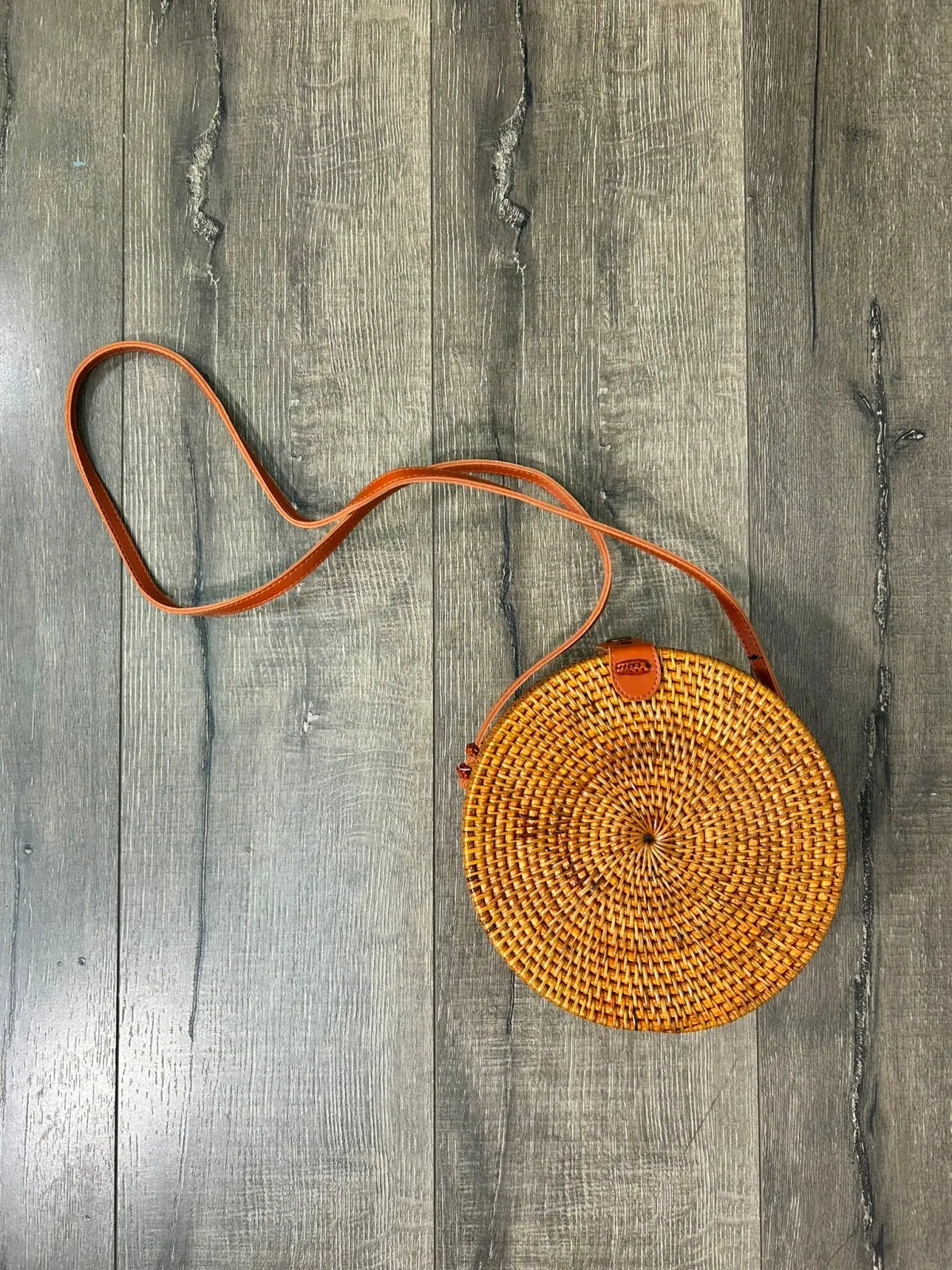 Round Rattan Bag