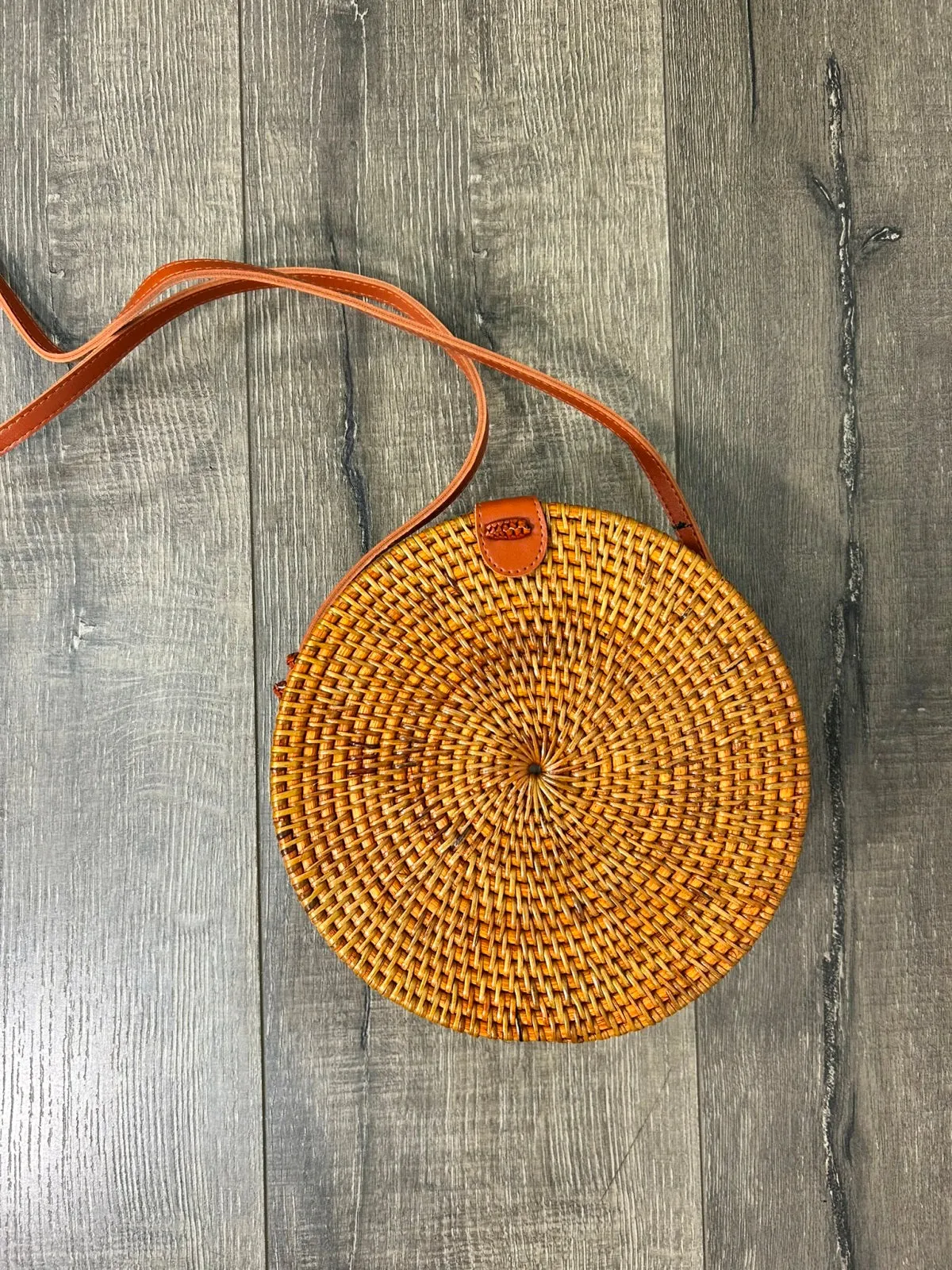 Round Rattan Bag