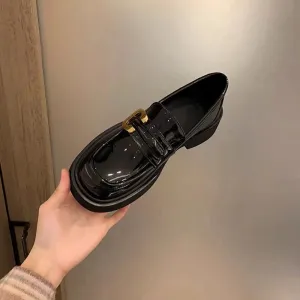 Round Toe Platform Loafers