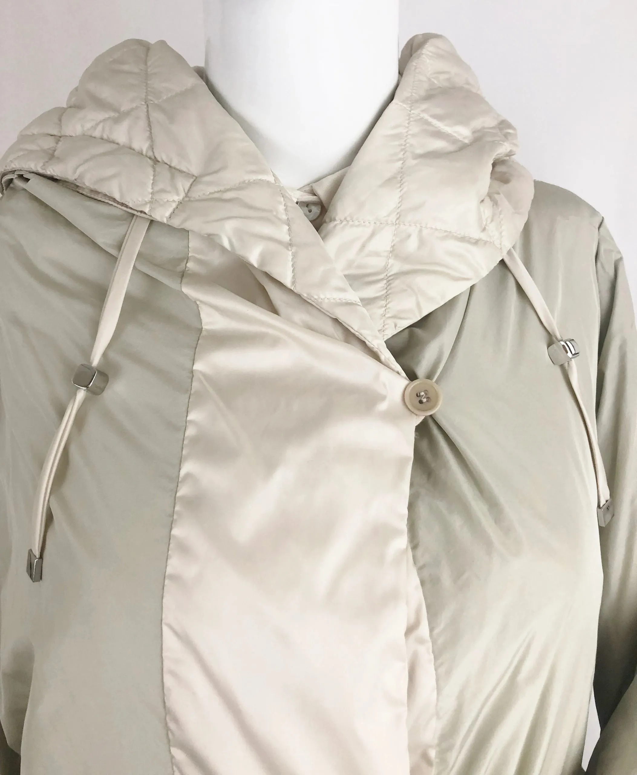 S Max Mara Quilted Reversible Coat With 2 Belts/Cuffs Size 10