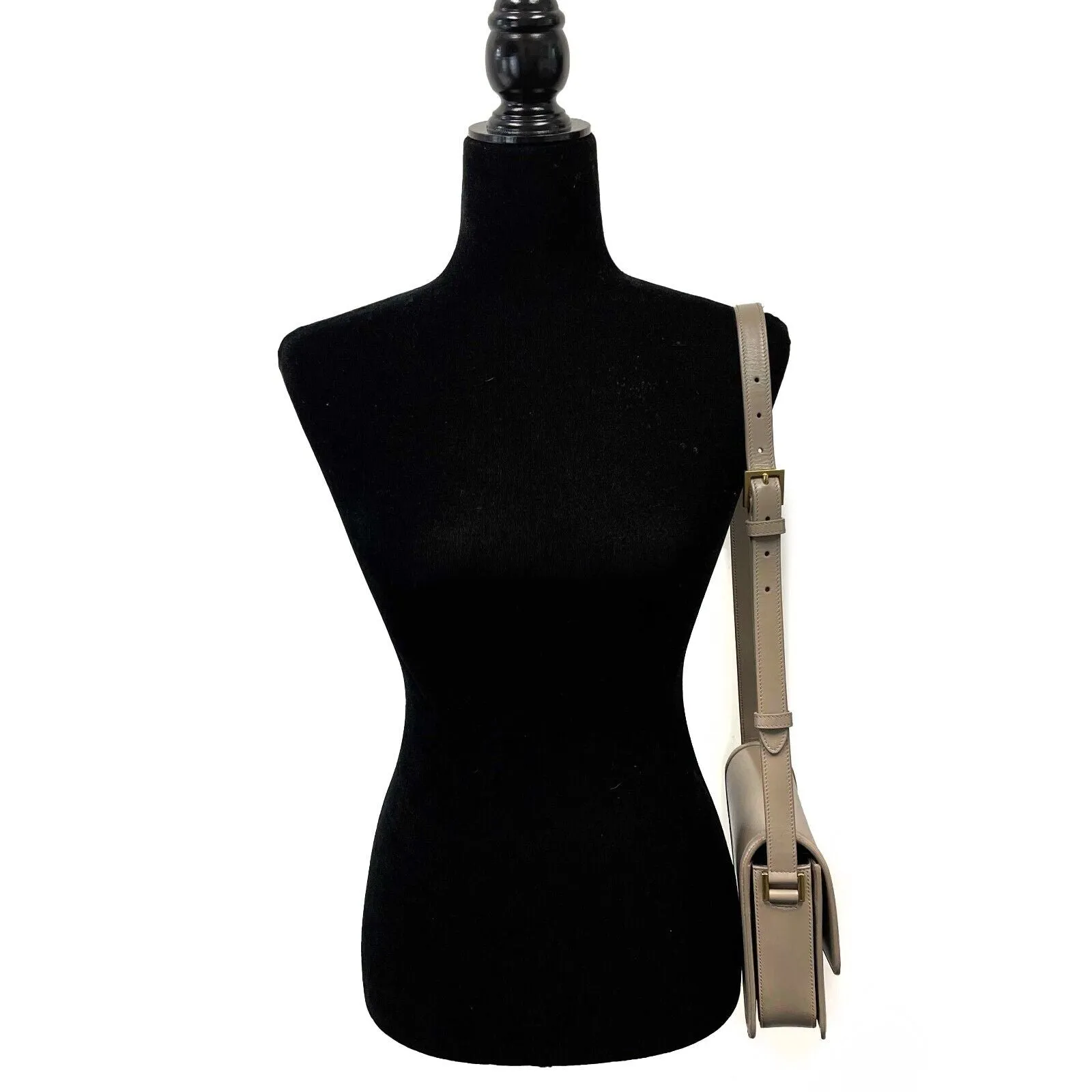 Saint Laurent - Solferino Medium Satchel in Box Saint Laurent Leather Crossbody