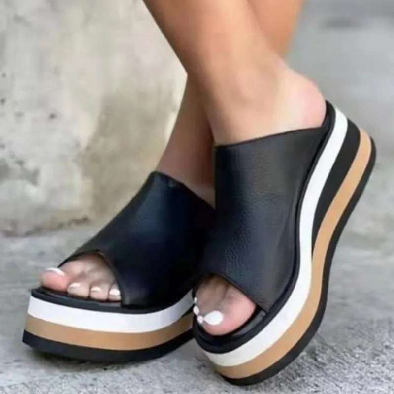 Sandals Peep Toe Platform Sandals For Summer Shoes Wedges Chaussure Femme Platform Heels Slippers Summer Footwear
