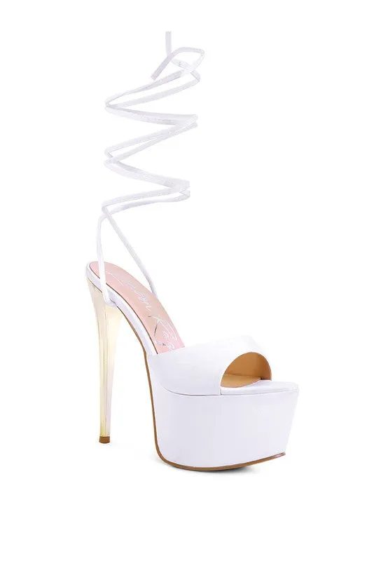 SATIN PLATFORM HEEL