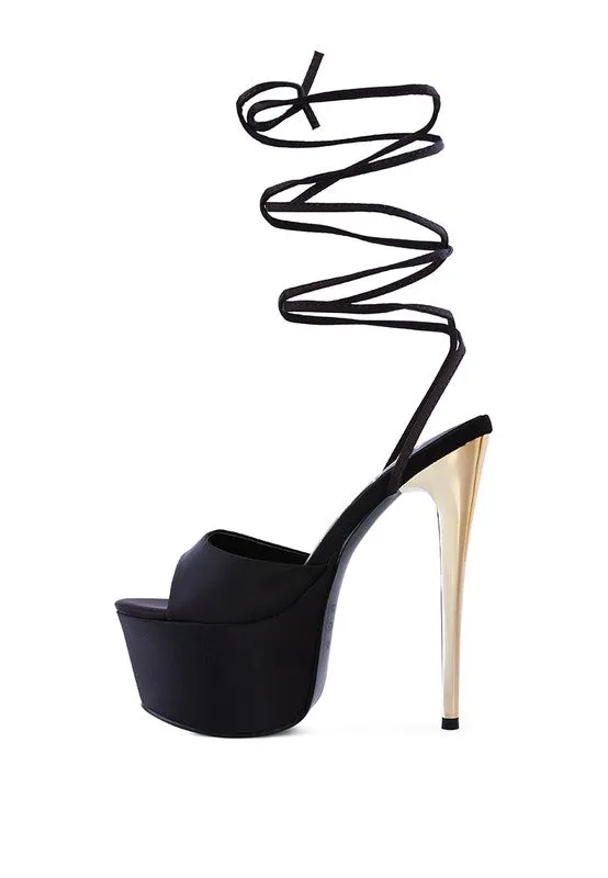 SATIN PLATFORM HEEL