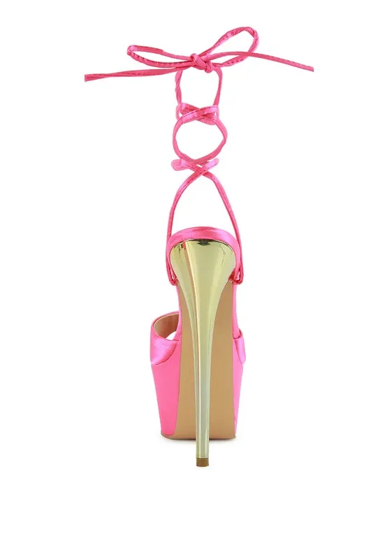 SATIN PLATFORM HEEL