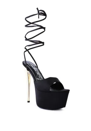 SATIN PLATFORM HEEL