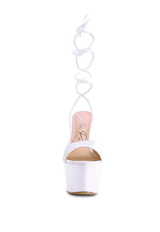 SATIN PLATFORM HEEL