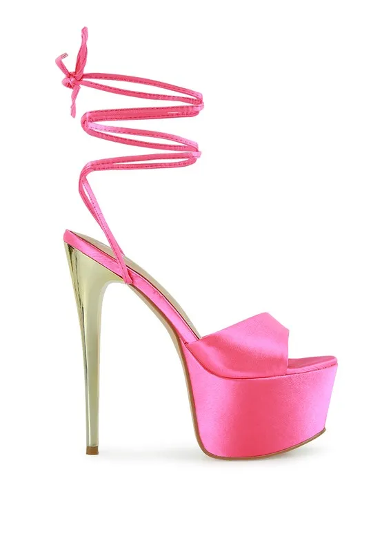 SATIN PLATFORM HEEL