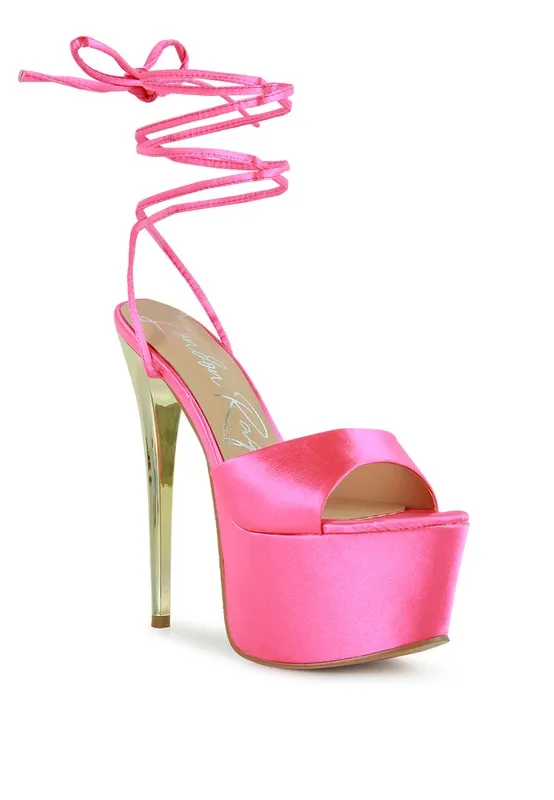 SATIN PLATFORM HEEL