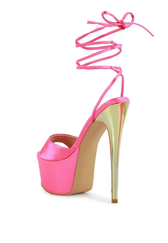 SATIN PLATFORM HEEL