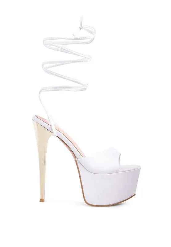SATIN PLATFORM HEEL