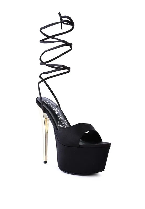 SATIN PLATFORM HEEL