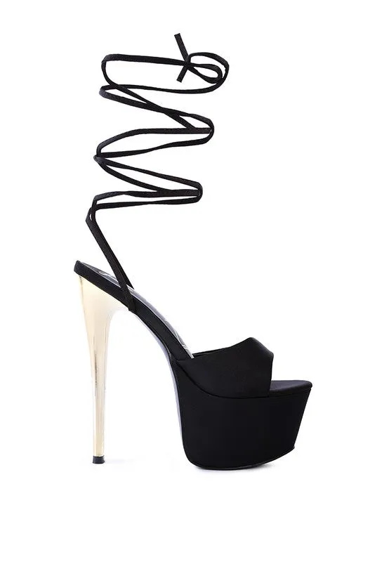 SATIN PLATFORM HEEL
