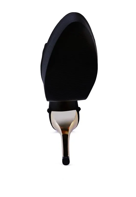 SATIN PLATFORM HEEL