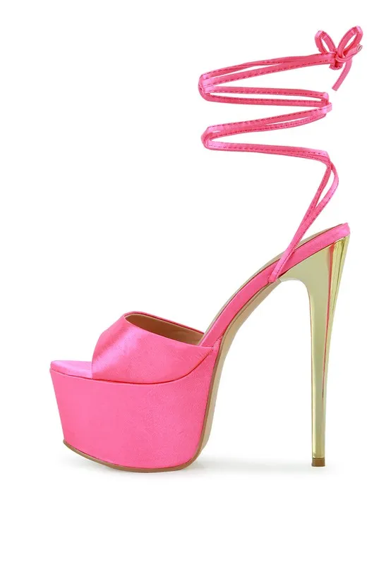 SATIN PLATFORM HEEL