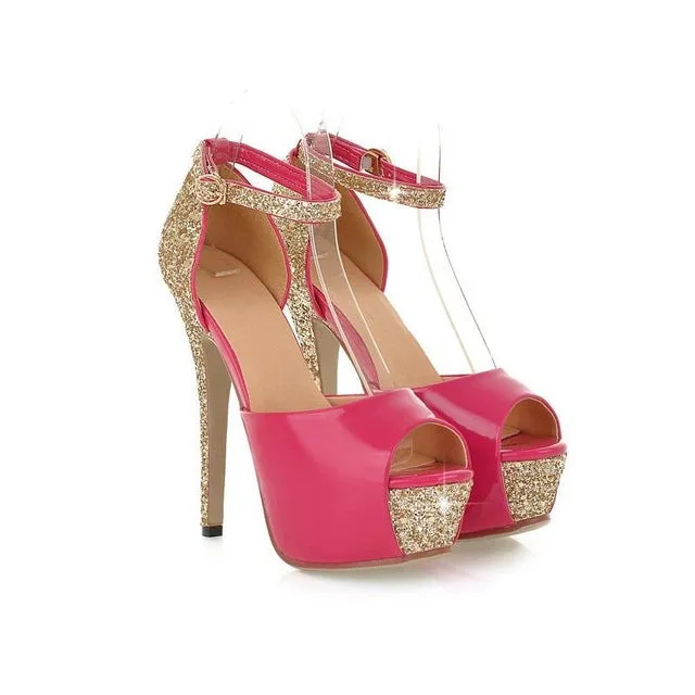 Sexy High Heels Platform Pumps Muber