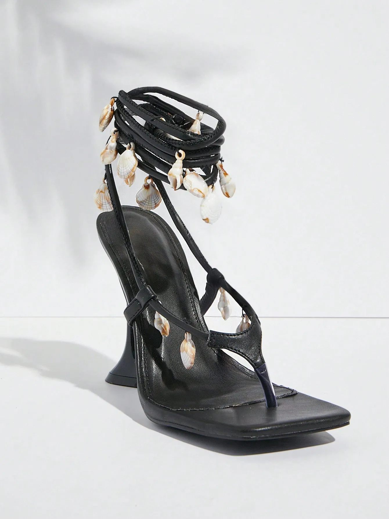 Shell Decoration Versatile High-Heeled Sandals